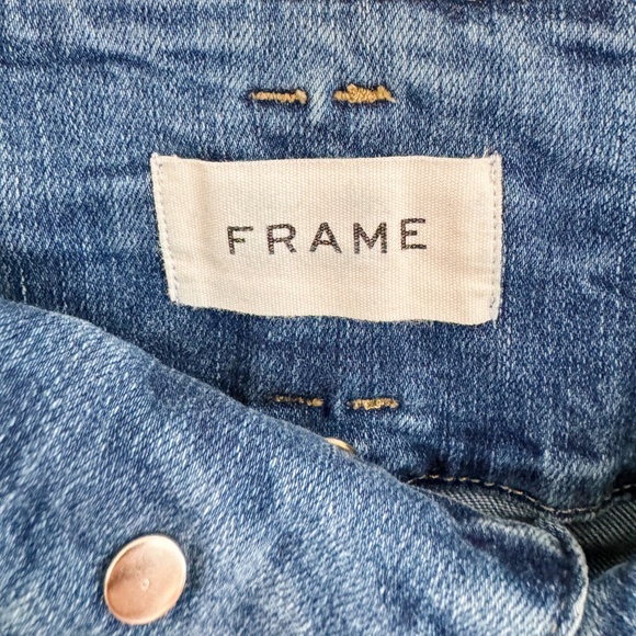 FRAME Le Catroux Center Seam High Waist Flare Jeans – Ashton Wash | 24 - Picture 3 of 6